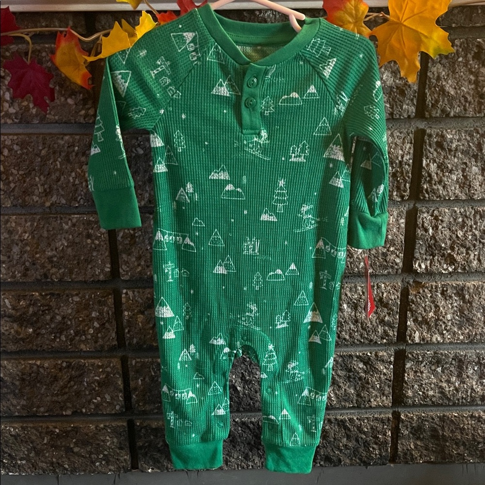 Target Wondershop Baby Romper Ugly Christmas Sweater Sz 6/9M Pajamas